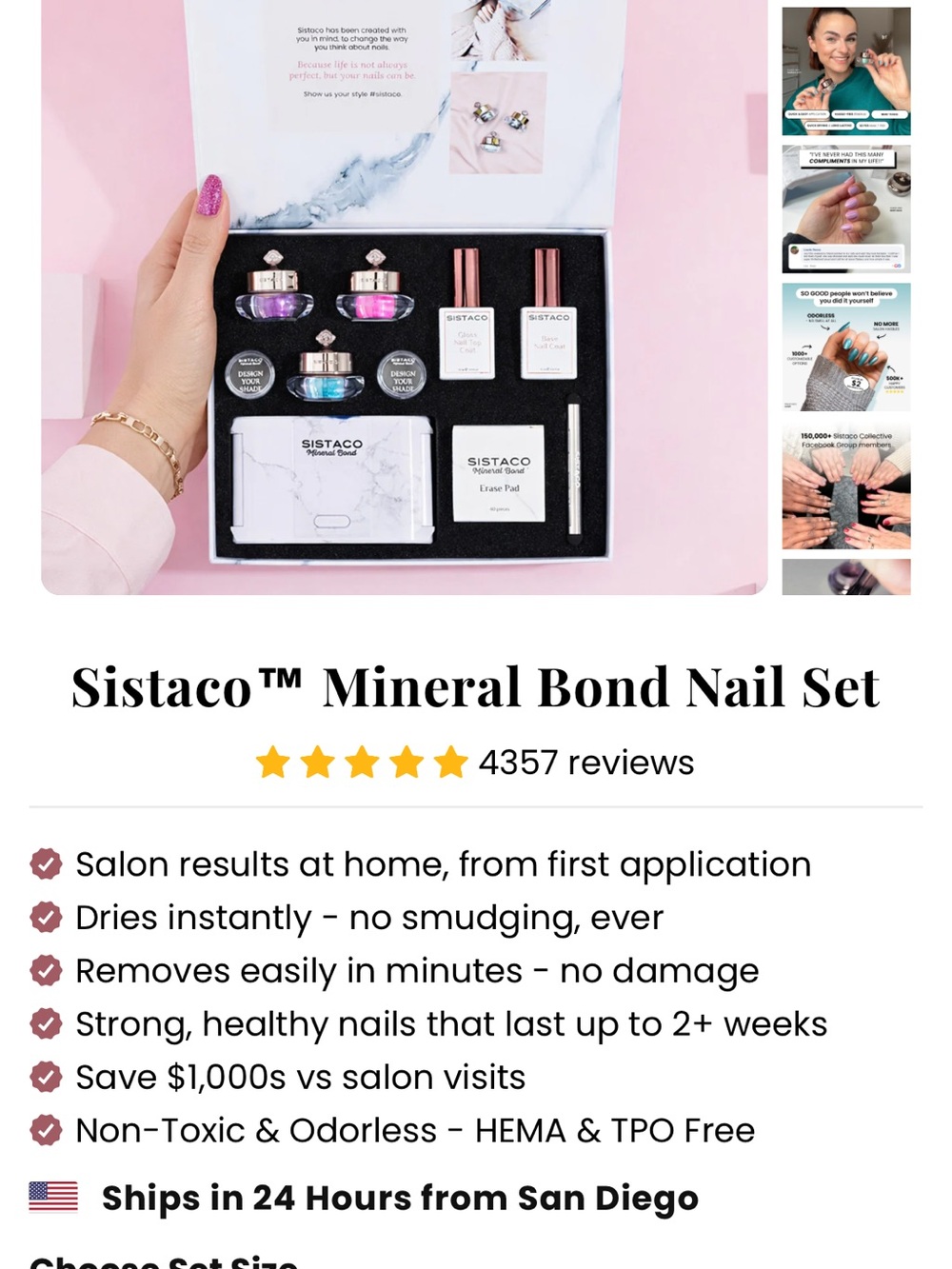 Sistaco Mineral Bond Nail Set
